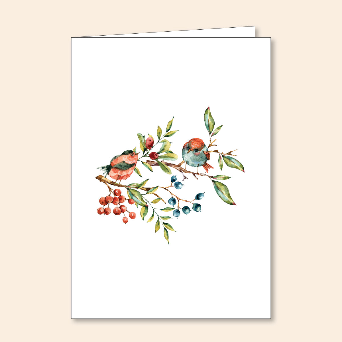 Set of 6 Note Cards Birds & Twigs