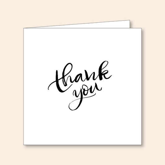 Set of 6 Thank You Cards Hand Lettering