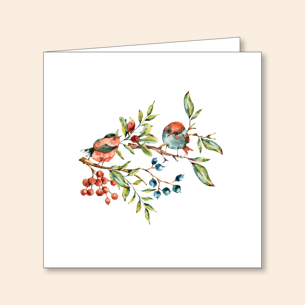 Set of 6 Note Cards Birds & Twigs